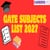 GATE Subjects List 2026 with Paper Codes – Check Full List & Details